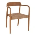 ΠΟΛΥΘΡΟΝΑ ΤΡΑΠΕΖΑΡΙΑΣ ROBBY HM18350 ΞΥΛΟ TEAK & ΣΧΟΙΝΙ VIRO ΦΥΣΙΚΟ 55x50x71Υεκ.