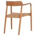 ΠΟΛΥΘΡΟΝΑ ΤΡΑΠΕΖΑΡΙΑΣ ROBBY HM18350 ΞΥΛΟ TEAK & ΣΧΟΙΝΙ VIRO ΦΥΣΙΚΟ 55x50x71Υεκ.