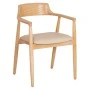ΠΟΛΥΘΡΟΝΑ ΤΡΑΠΕΖΑΡΙΑΣ TARGA HM18336.11 RUBBERWOOD ΦΥΣΙΚΟ & PU ΕΚΡΟΥ 58x54x78Yεκ