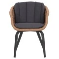 ΠΟΛΥΘΡΟΝΑ VICTUS HM6559.01 ΑΛΟΥΜΙΝΙΟ & OLEFIN ΓΚΡΙ-TWIST WICKER 60x62x76Yεκ