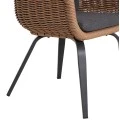 ΠΟΛΥΘΡΟΝΑ VICTUS HM6559.01 ΑΛΟΥΜΙΝΙΟ & OLEFIN ΓΚΡΙ-TWIST WICKER 60x62x76Yεκ