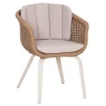 ΠΟΛΥΘΡΟΝΑ VICTUS HM6559.02 ΑΛΟΥΜΙΝΙΟ & OLEFIN ΜΠΕΖ-TWIST WICKER 60x62x76Yεκ