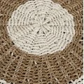 ΠΟΥΦ ΣΚΑΜΠΟ SARONI HM7851.01 SEAGRASS ΣΕ ΦΥΣΙΚΟ-ΛΕΥΚΟ ΧΡΩΜΑ Φ60x35Yεκ.
