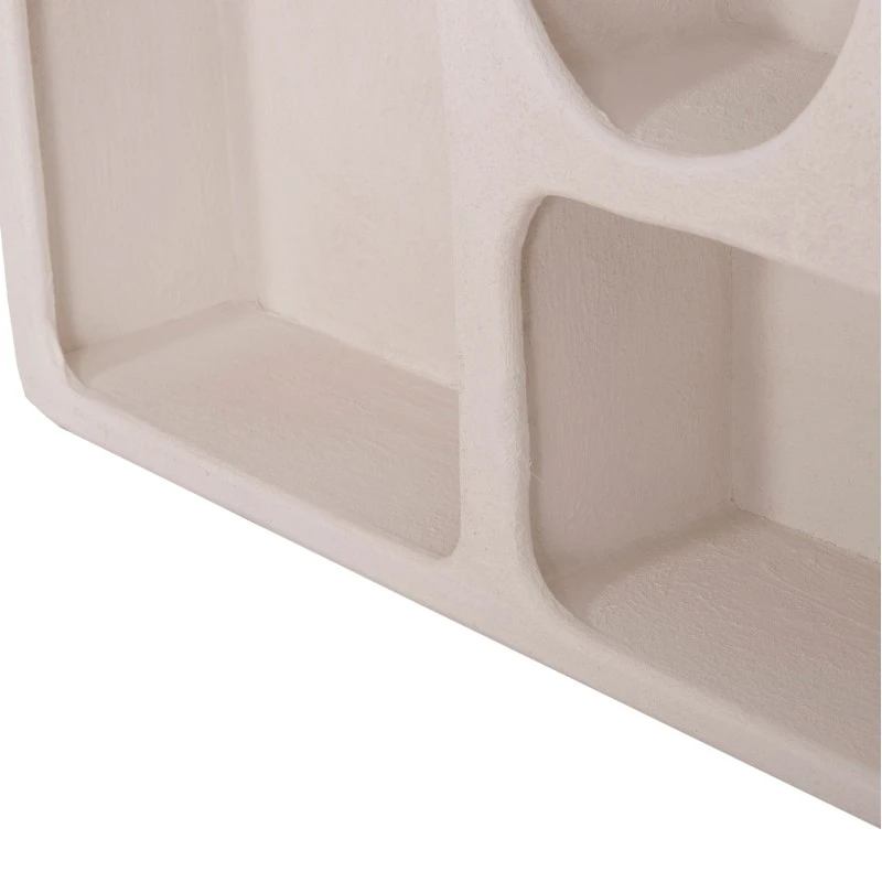 ΡΑΦΙ ΤΟΙΧΟΥ ΣΕΙΡΑ SANTORINI HM18063.01 MDF ΣΕ ΥΠΟΛΕΥΚΟ 120x18x60Υεκ.