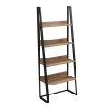 ΡΑΦΙΕΡΑ IZABEL HM18376.01 ΜΕΤΑΛΛΟ--ΜΕΛΑΜΙΝΗ ΣΕ OAK 75x36x185Υεκ.