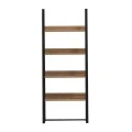 ΡΑΦΙΕΡΑ IZABEL HM18376.01 ΜΕΤΑΛΛΟ--ΜΕΛΑΜΙΝΗ ΣΕ OAK 75x36x185Υεκ.