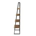 ΡΑΦΙΕΡΑ IZABEL HM18376.01 ΜΕΤΑΛΛΟ--ΜΕΛΑΜΙΝΗ ΣΕ OAK 75x36x185Υεκ.