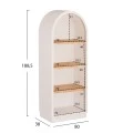 ΡΑΦΙΕΡΑ ΣΕΙΡΑ SANTORINI HM18044 MDF ΥΠΟΛΕΥΚΟ-ΡΑΦΙΑ ΞΥΛΟ ΕΛΑΤΟΥ ΦΥΣΙΚΟ 80x38x188,5Υεκ.