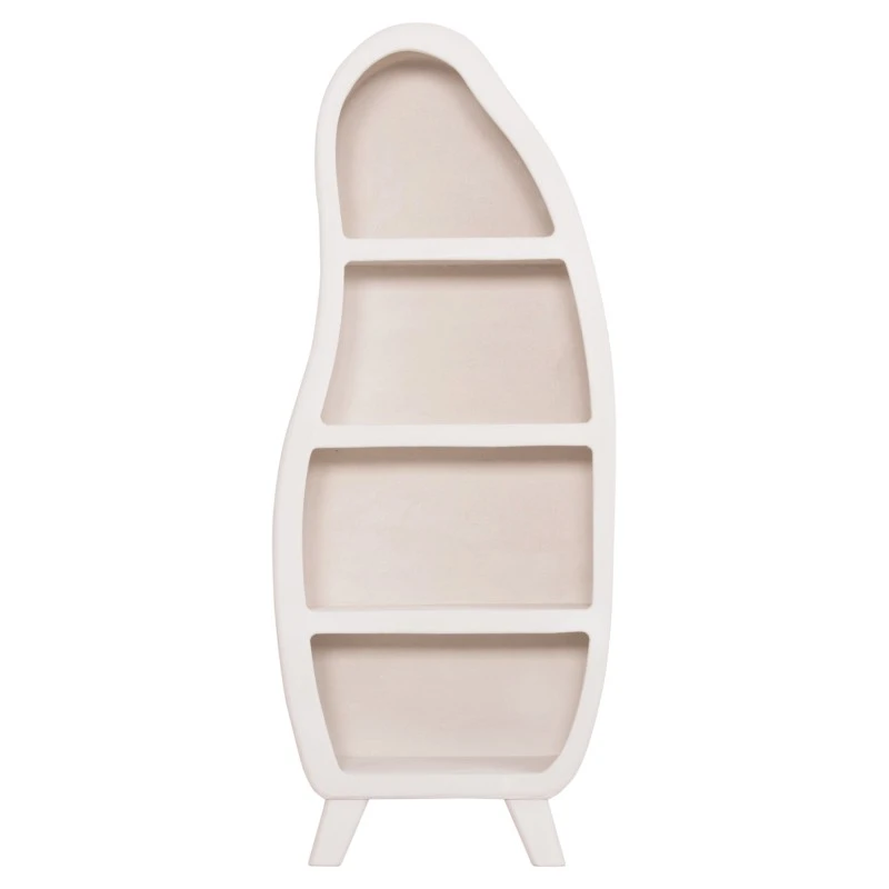 ΡΑΦΙΕΡΑ ΣΕΙΡΑ SANTORINI HM18067 MDF ΣΕ ΥΠΟΛΕΥΚΟ ΧΡΩΜΑ 80x38x196Υεκ.