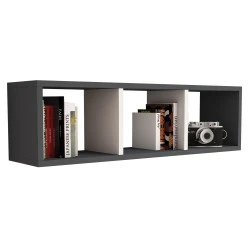 ΡΑΦΙΕΡΑ ΤΟΙΧΟΥ ΜΕΛΑΜΙΝΗΣ ΓΚΡΙ & ΛΕΥΚΟ CLASSIKER HM9228.13 90x22x25,6Υ εκ.