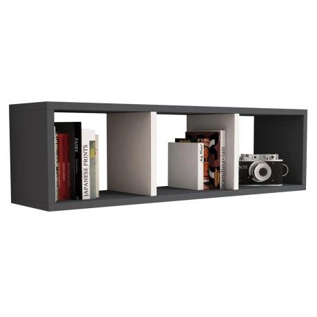 ΡΑΦΙΕΡΑ ΤΟΙΧΟΥ ΜΕΛΑΜΙΝΗΣ ΓΚΡΙ & ΛΕΥΚΟ CLASSIKER HM9228.13 90x22x25,6Υ εκ.