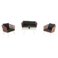 ΣΑΛΟΝΙ ΕΞ.ΧΩΡΟΥ 4ΤΜΧ FREJA HM6057.01 ΑΛΟΥΜ. ΛΕΥΚΟ-PE RATTAN ΜΠΕΖ-ΑΝΘΡΑΚΙ ΜΑΞΙΛΑΡΙΑ