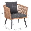 ΣΑΛΟΝΙ ΕΞ.ΧΩΡΟΥ 4ΤΜΧ FREJA HM6057.03 ΑΛΟΥΜ.ΑΝΘΡΑΚΙ-PE RATTAN ΜΠΕΖ-ΑΝΘΡΑΚΙ ΜΑΞΙΛΑΡΙΑ