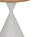 ΤΡΑΠΕΖΙΑ ΣΑΛΟΝΙΟΥ JENNEL(X) HM18308.01 ΜΕΤΑΛΛΟ ΛΕΥΚΟ--MDF ΣΕ ΦΥΣΙΚΟ Φ50εκ & Φ70εκ