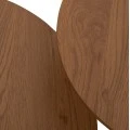 ΤΡΑΠΕΖΙΑ ΣΑΛΟΝΙΟΥ JENNEL(X) HM18308.01 ΜΕΤΑΛΛΟ ΛΕΥΚΟ--MDF ΣΕ ΦΥΣΙΚΟ Φ50εκ & Φ70εκ