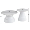 ΣΕΤ 2 ΤΡΑΠΕΖΙΑ ΣΑΛΟΝΙΟΥ LIDOX HM18306.01 SINTERED STONE TOPS KAI ΒΑΣΕΙΣ--ΛΕΥΚΑ Φ50 & Φ70