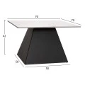 ΣΕΤ 2 ΤΡΑΠΕΖΙΑ ΣΑΛΟΝΙΟΥ QUBER(X) HM18311.02 SINTERED STONE ΤΕΤΡΑΓΩΝΟ--ΒΑΣΕΙΣ ΜΑΥΡΕΣ