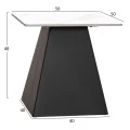 ΣΕΤ 2 ΤΡΑΠΕΖΙΑ ΣΑΛΟΝΙΟΥ QUBER(X) HM18311.02 SINTERED STONE ΤΕΤΡΑΓΩΝΟ--ΒΑΣΕΙΣ ΜΑΥΡΕΣ