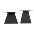 ΣΕΤ 2 ΤΡΑΠΕΖΙΑ ΣΑΛΟΝΙΟΥ QUBER(X) HM18311.02 SINTERED STONE ΤΕΤΡΑΓΩΝΟ--ΒΑΣΕΙΣ ΜΑΥΡΕΣ