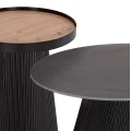 ΣΕΤ 2ΤΜΧ ΤΡΑΠΕΖΙΑ ΣΑΛΟΝΙΟΥ DUNCAN HM21081 MDF ΚΑΙ ΚΕΡΑΜΙΚΟ TOP Φ80εκ & Φ45εκ