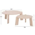 ΣΕΤ 2ΤΜΧ ΤΡΑΠΕΖΙΑ ΣΑΛΟΝΙΟΥ EQUIL HM9943.01 MDF ΜΕ ΜΕΛΑΜΙΝΗ-ΦΥΣΙΚΟ 66x66εκ + 87x87εκ