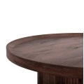 ΣΕΤ 2ΤΜΧ ΤΡΑΠΕΖΙΑ ΣΑΛΟΝΙΟΥ MARGON HM21084 MDF ΣΚΟΥΡΟ ΚΑΦΕ Φ80εκ & Φ45εκ