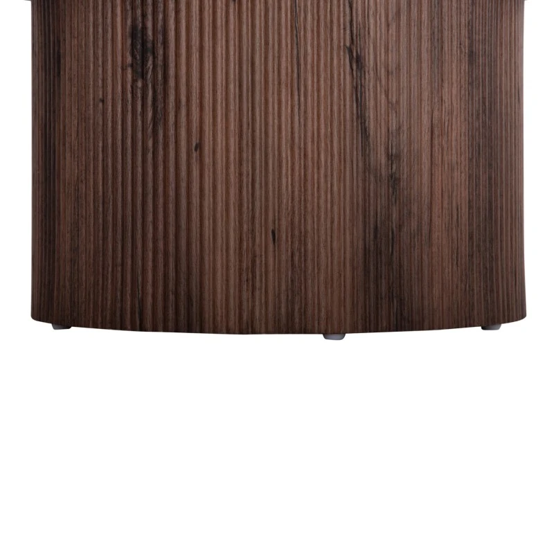 ΣΕΤ 2ΤΜΧ ΤΡΑΠΕΖΙΑ ΣΑΛΟΝΙΟΥ MARGON HM21084 MDF ΣΚΟΥΡΟ ΚΑΦΕ Φ80εκ & Φ45εκ