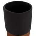 ΣΕΤ 3 ΓΛΑΣΤΡΕΣ ΜΕ TEAK ΒΑΣΕΙΣ TANTI HM4685.01 FIBER CEMENT ΣΕ ΜΑΥΡΟ ΧΡΩΜΑ