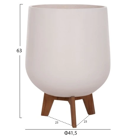 ΣΕΤ 3 ΓΛΑΣΤΡΕΣ ΜΕ TEAK ΒΑΣΕΙΣ TRYLL HM4681.02 FIBER CEMENT ΛΕΥΚΟ