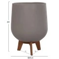 ΣΕΤ 3 ΓΛΑΣΤΡΕΣ ΜΕ TEAK ΒΑΣΕΙΣ TRYLL HM4681.03 FIBER CEMENT--ΓΚΡΙ