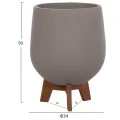 ΣΕΤ 3 ΓΛΑΣΤΡΕΣ ΜΕ TEAK ΒΑΣΕΙΣ TRYLL HM4681.03 FIBER CEMENT--ΓΚΡΙ