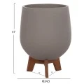 ΣΕΤ 3 ΓΛΑΣΤΡΕΣ ΜΕ TEAK ΒΑΣΕΙΣ TRYLL HM4681.03 FIBER CEMENT--ΓΚΡΙ