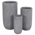 ΣΕΤ 3ΤΜΧ ΓΛΑΣΤΡΕΣ ΚΥΛΙΝΔΡΟΙ ΣΕΙΡΑ GARDENER HM4720 FIBERCLAY-ΧΡΩΜΑ CEMENT Φ44x79Υεκ