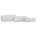 ΣΕΤ 3ΤΜΧ ΓΛΑΣΤΡΕΣ ΟΡΘΟΓΩΝΙΕΣ GARDENER HM4723 FIBERCLAY ΓΚΡΙ CEMENT 81x30x30Υεκ.