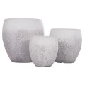 ΣΕΤ 3ΤΜΧ ΓΛΑΣΤΡΕΣ ΣΕΙΡΑ GARDENER HM4718 FIBERCLAY ΛΕΥΚΟ Φ55x54Υεκ