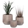 ΣΕΤ 3ΤΜΧ ΓΛΑΣΤΡΕΣ ΣΤΡΟΓΓΥΛΕΣ ΣΕΙΡΑ GARDENER HM4724 FIBERCLAY ΣΕ LIGHT ΚΑΦΕ Φ55x55Υεκ