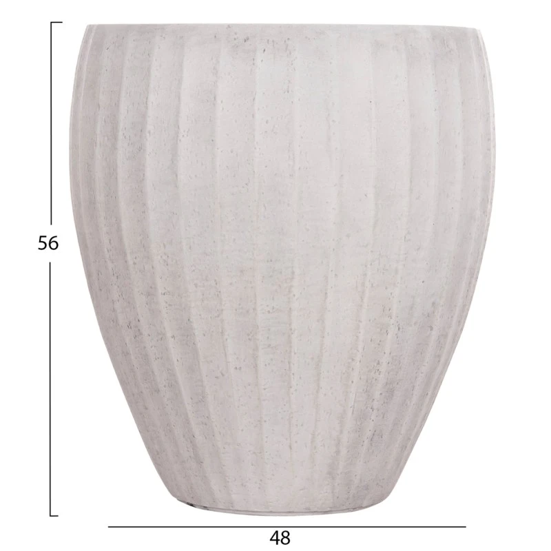 ΣΕΤ 3ΤΜΧ ΓΛΑΣΤΡΕΣ ΣΤΡΟΓΓΥΛΕΣ ΣΕΙΡΑ GARDENER HM4728 FIBERCLAY-ΧΡΩΜΑ CEMENT Φ48x56Υεκ
