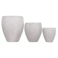 ΣΕΤ 3ΤΜΧ ΓΛΑΣΤΡΕΣ ΣΤΡΟΓΓΥΛΕΣ ΣΕΙΡΑ GARDENER HM4728 FIBERCLAY-ΧΡΩΜΑ CEMENT Φ48x56Υεκ