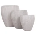 ΣΕΤ 3ΤΜΧ ΓΛΑΣΤΡΕΣ ΣΤΡΟΓΓΥΛΕΣ ΣΕΙΡΑ GARDENER HM4728 FIBERCLAY-ΧΡΩΜΑ CEMENT Φ48x56Υεκ