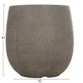 ΣΕΤ 4ΤΜΧ ΓΛΑΣΤΡΕΣ ΣΤΡΟΓΓΥΛΕΣ GARDENER HM4726 FIBERCLAY ΓΚΡΙΖΟΠΡΑΣΙΝΟ Φ52x55Υεκ