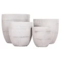 ΣΕΤ 4ΤΜΧ ΓΛΑΣΤΡΕΣ ΣΤΡΟΓΓΥΛΕΣ ΣΕΙΡΑ GARDENER HM4719 FIBERCLAY-ΧΡΩΜΑ CEMENT Φ44x43Υεκ