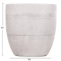 ΣΕΤ 4ΤΜΧ ΓΛΑΣΤΡΕΣ ΣΤΡΟΓΓΥΛΕΣ ΣΕΙΡΑ GARDENER HM4719 FIBERCLAY-ΧΡΩΜΑ CEMENT Φ44x43Υεκ