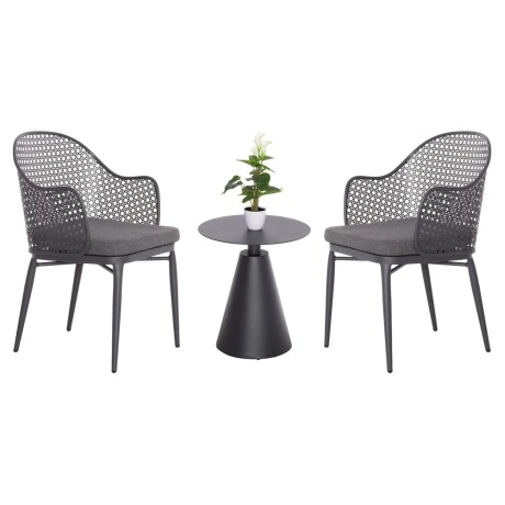 ΣΕΤ LOUNGE 3TMX ΕΞ.ΧΩΡΟΥ OREGO HM21106.01 ΑΛΟΥΜΙΝΙΟ ΣΕ ΣΚΟΥΡΟ ΓΚΡΙ