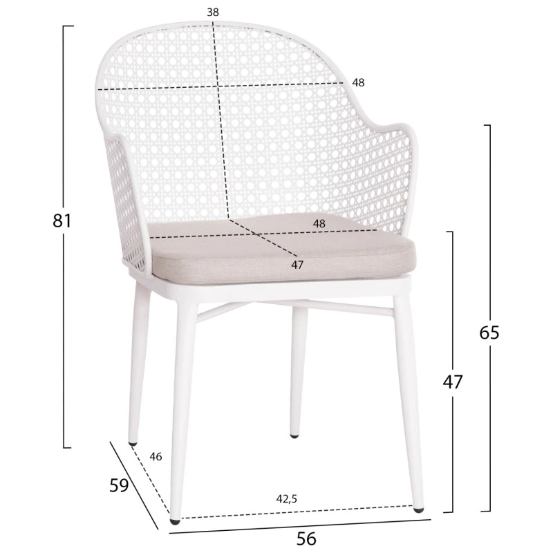 ΣΕΤ LOUNGE 3TMX ΕΞ.ΧΩΡΟΥ OREGO HM21106.02 ΑΛΟΥΜΙΝΙΟ ΣΕ ΛΕΥΚΟ