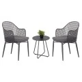 ΣΕΤ LOUNGE 3TMX ΕΞ.ΧΩΡΟΥ OREGO HM21107.01 ΑΛΟΥΜΙΝΙΟ & ΜΕΤΑΛΛΟ ΣΕ ΣΚΟΥΡΟ ΓΚΡΙ