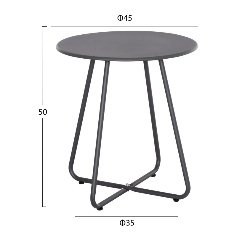 ΣΕΤ LOUNGE 3TMX ΕΞ.ΧΩΡΟΥ OREGO HM21107.01 ΑΛΟΥΜΙΝΙΟ & ΜΕΤΑΛΛΟ ΣΕ ΣΚΟΥΡΟ ΓΚΡΙ