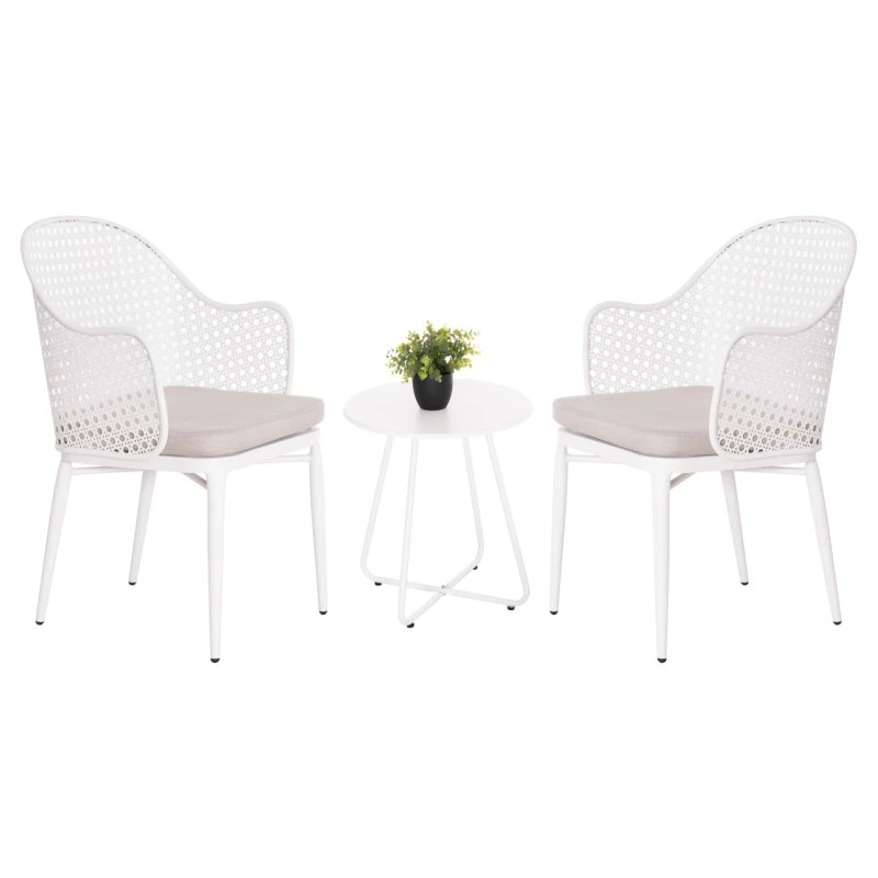 ΣΕΤ LOUNGE 3TMX ΕΞ.ΧΩΡΟΥ OREGO HM21107.02 ΑΛΟΥΜΙΝΙΟ & ΜΕΤΑΛΛΟ ΣΕ ΛΕΥΚΟ