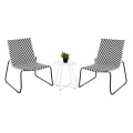 ΣΕΤ LOUNGE 3TMX ΕΞ.ΧΩΡΟΥ PONY HM21193.02 ΜΕΤΑΛΛΟ ΚΑΙ ΣΥΝΘ.RATTAN ΣΕ ΛΕΥΚΟ-ΜΑΥΡΟ