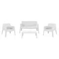 ΣΕΤ LOUNGE 4ΤΜΧ SLEEK HM21275.01 ΛΕΥΚΟ ΠΟΛΥΠΡΟΠΥΛΕΝΙΟ