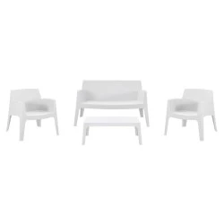ΣΕΤ LOUNGE 4ΤΜΧ SLEEK HM21275.01 ΛΕΥΚΟ ΠΟΛΥΠΡΟΠΥΛΕΝΙΟ